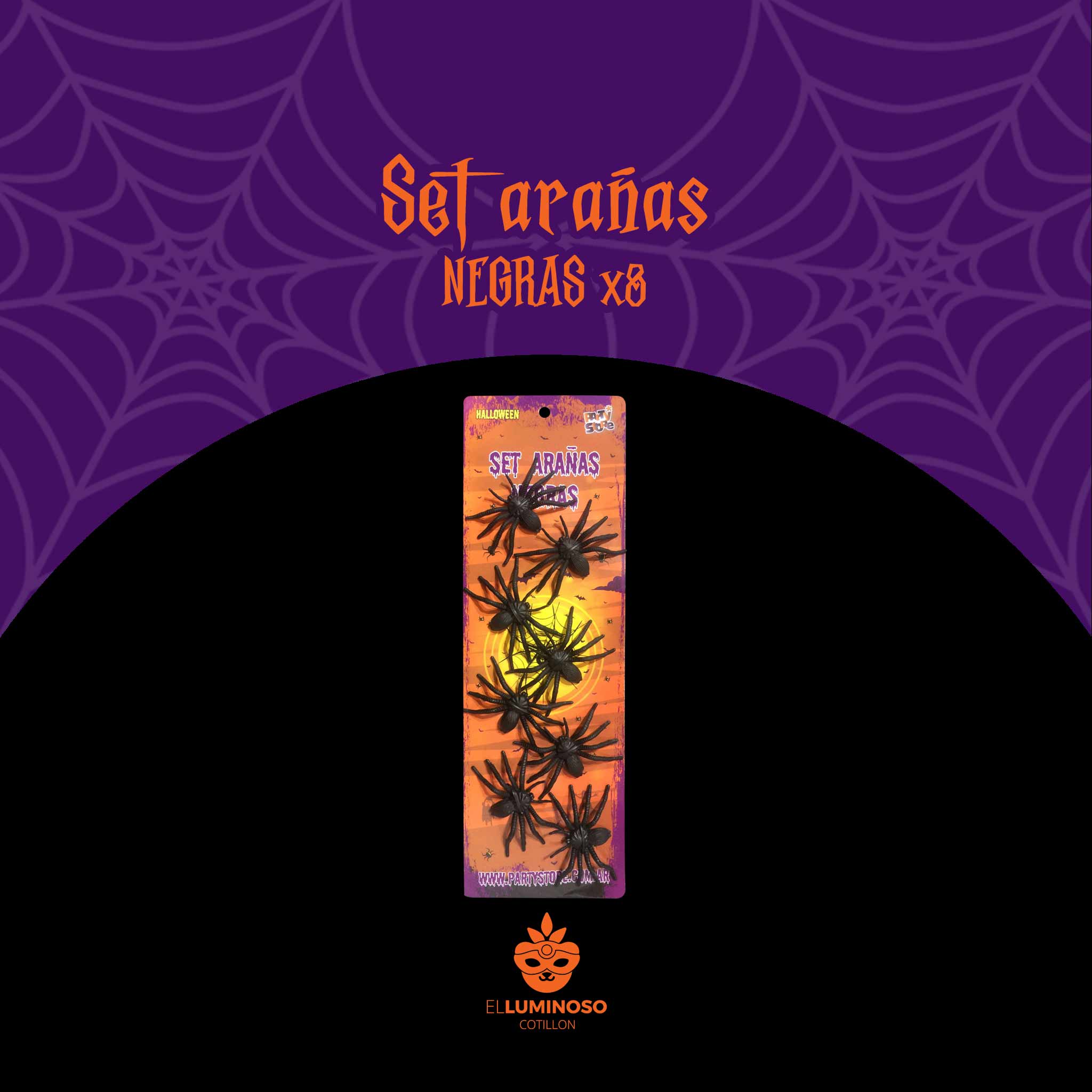 SET ARAÑAS NEGRAS X8 PS HD308