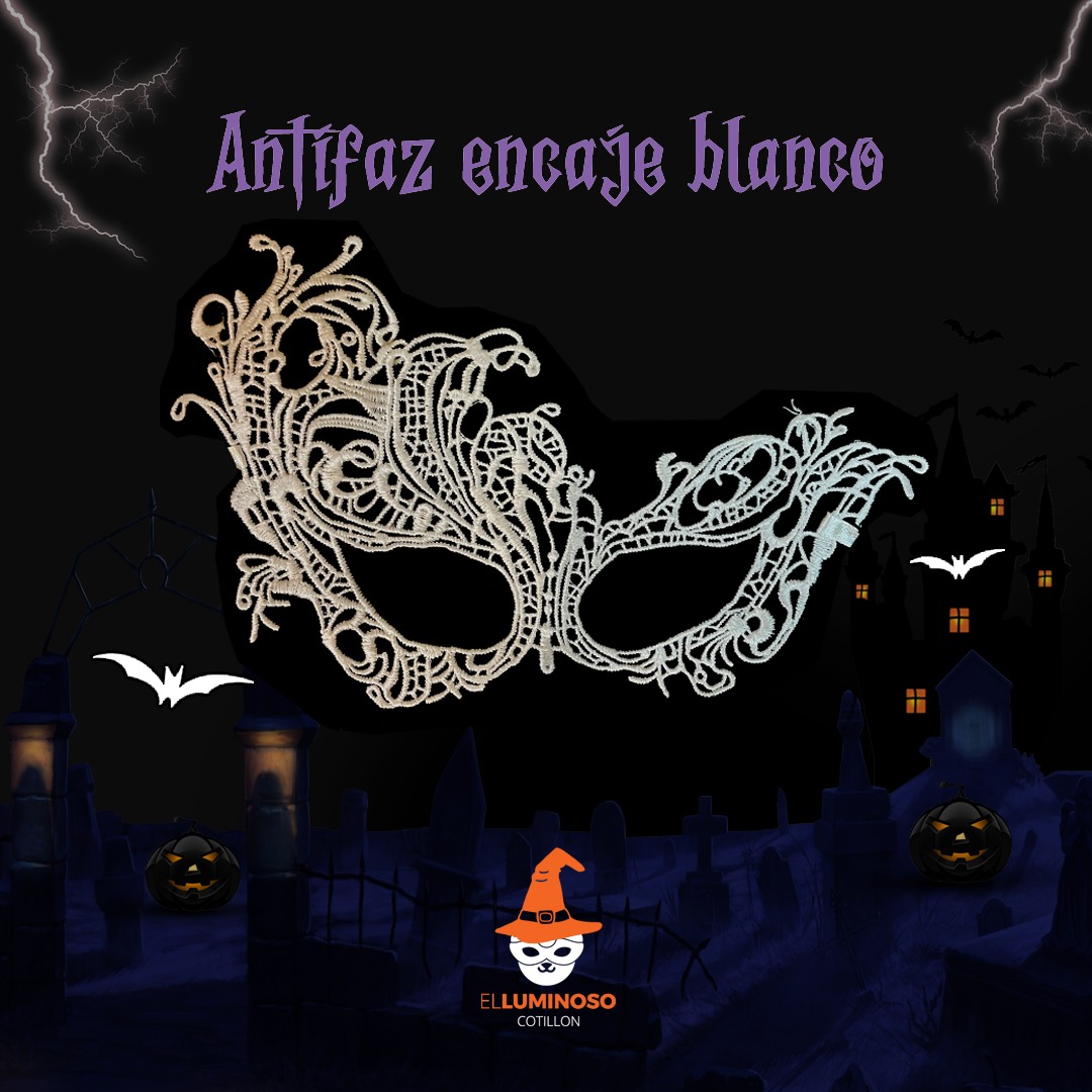 ANTIFAZ ENCAJE BLANCO