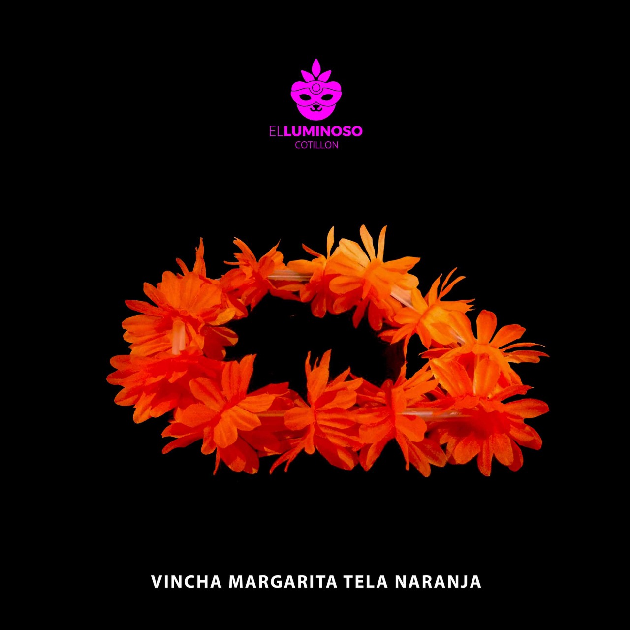 VINCHA FT MARGARITA TELA NARANJA