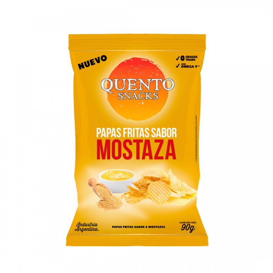 QUENTO PAPAS MOSTAZA X90GRS