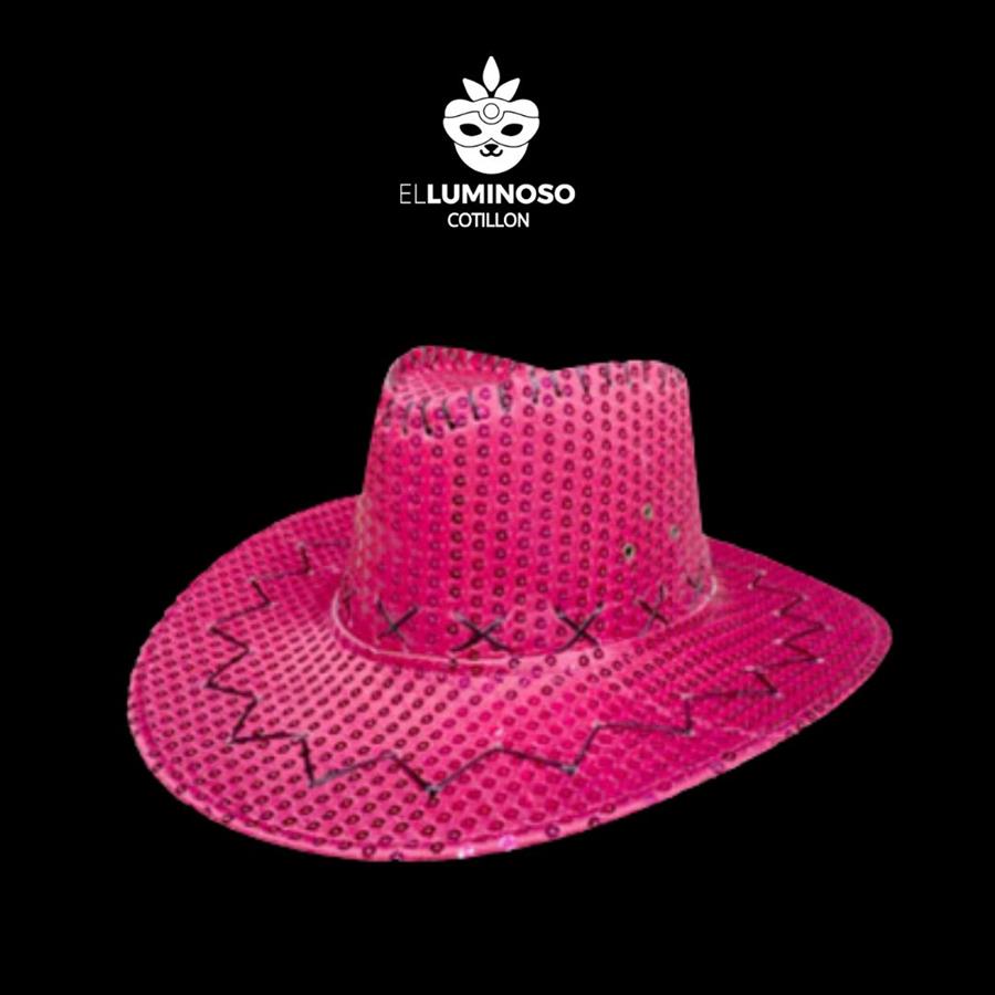 SOMBRERO COWBOY ROSA LENTEJUELA 167-01