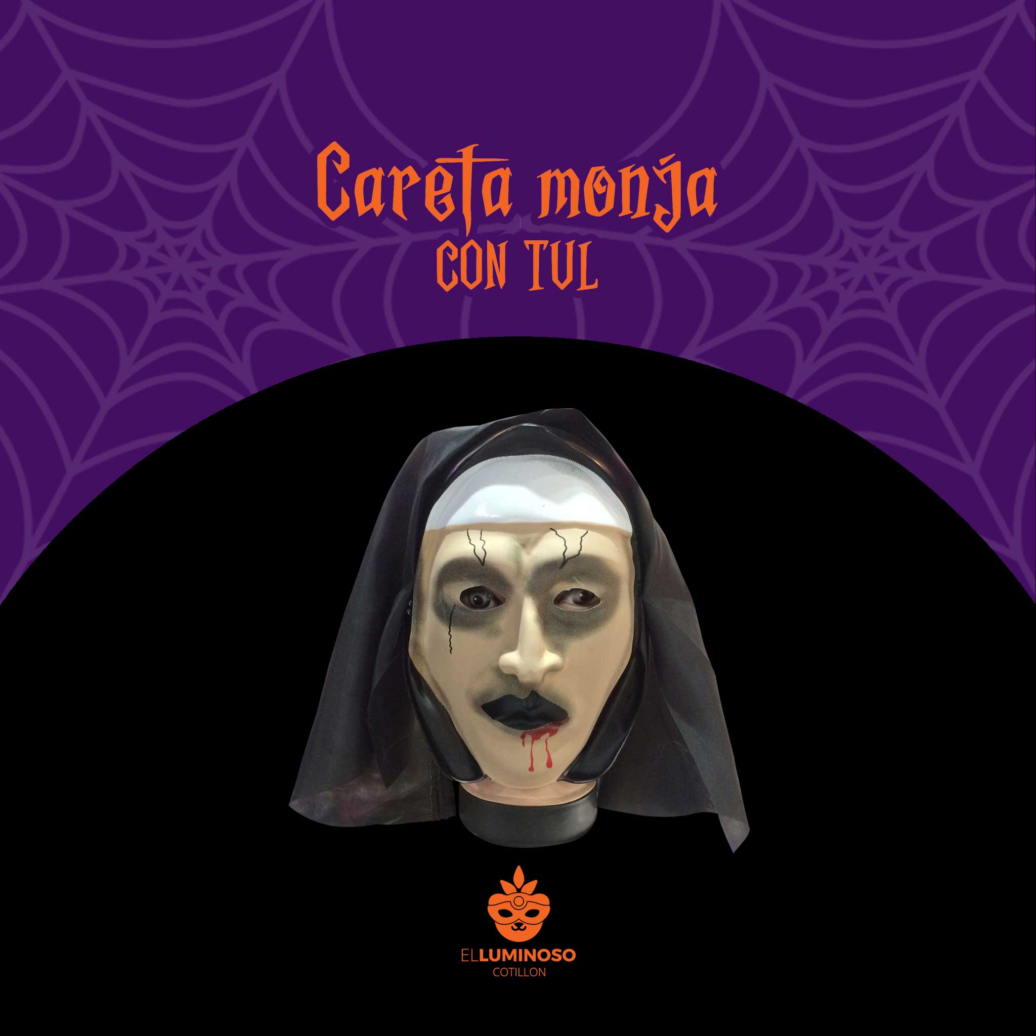 CARETA MONJA CON TUL