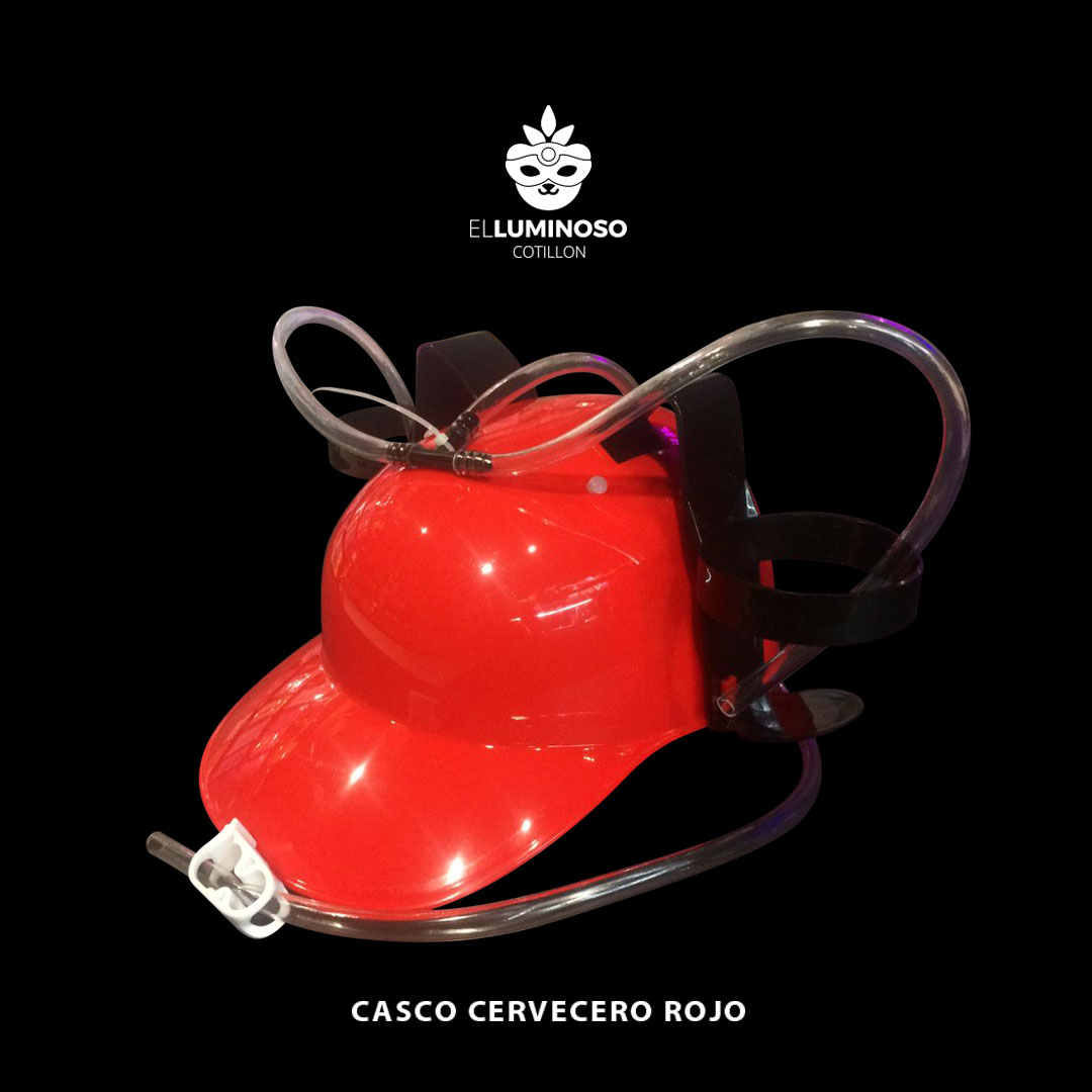 CASCO PORTALATAS ROJO