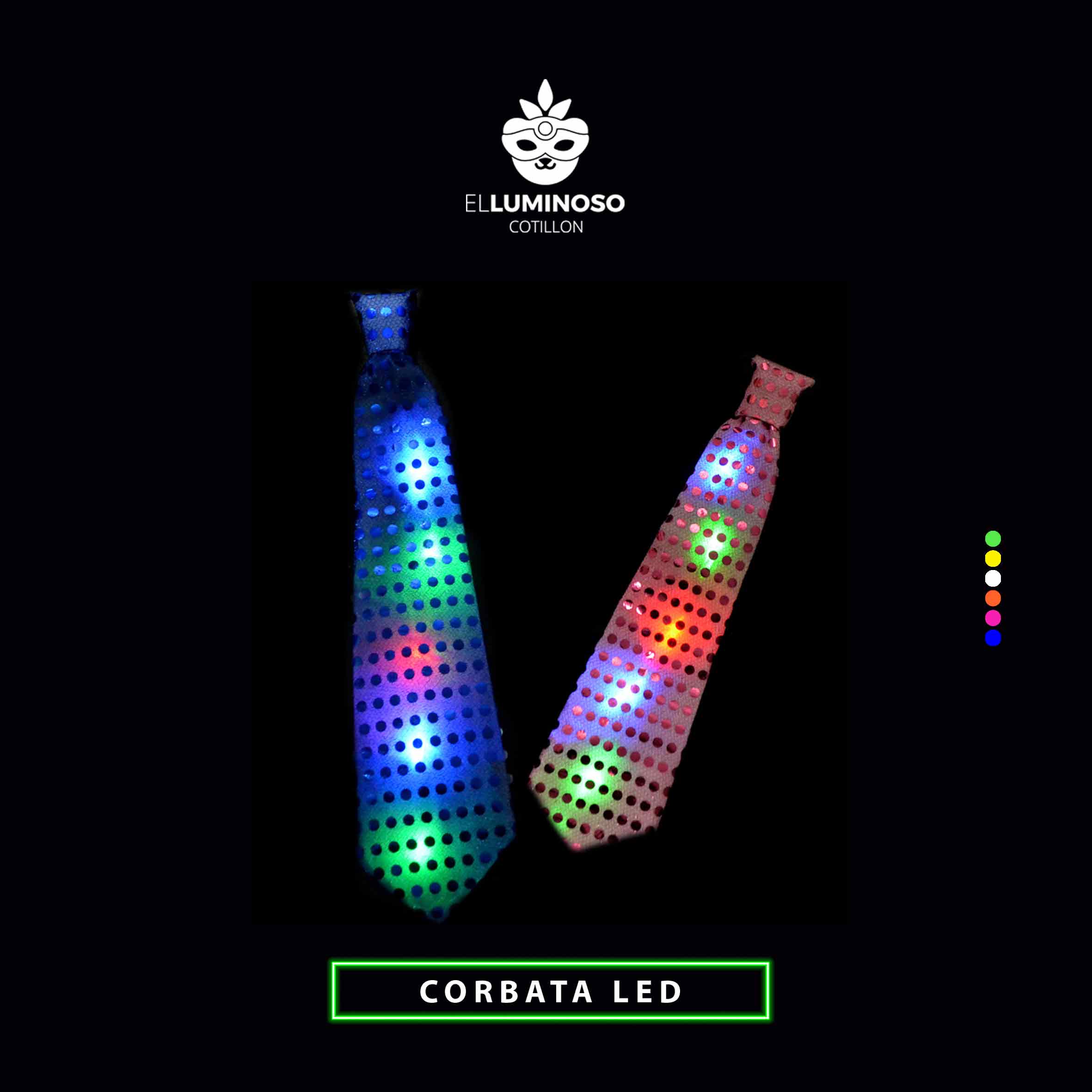 PROMO 6 CORBATAS LED