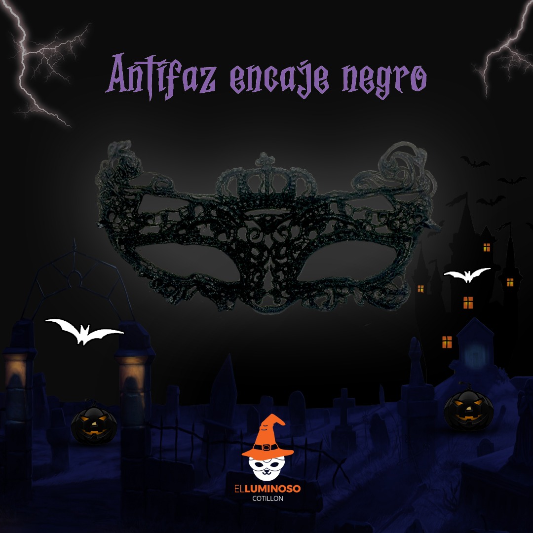 ANTIFAZ ENCAJE NEGRO