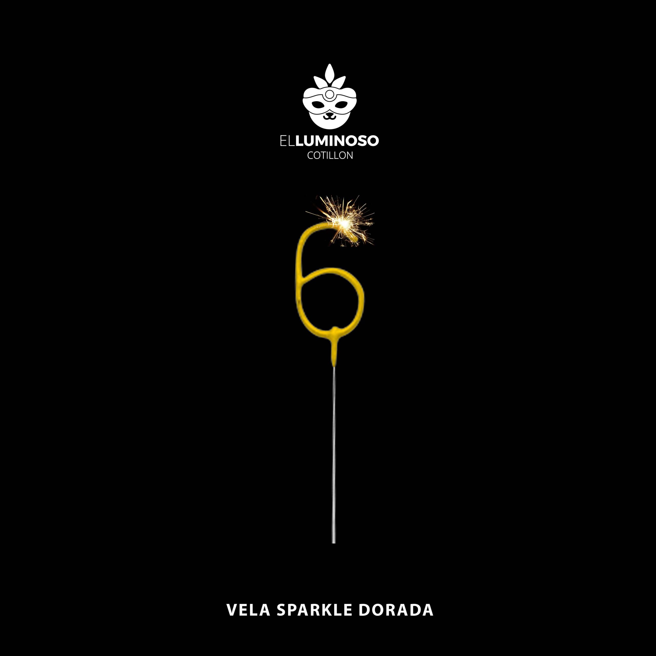VELA SPARKLE DORADA 6