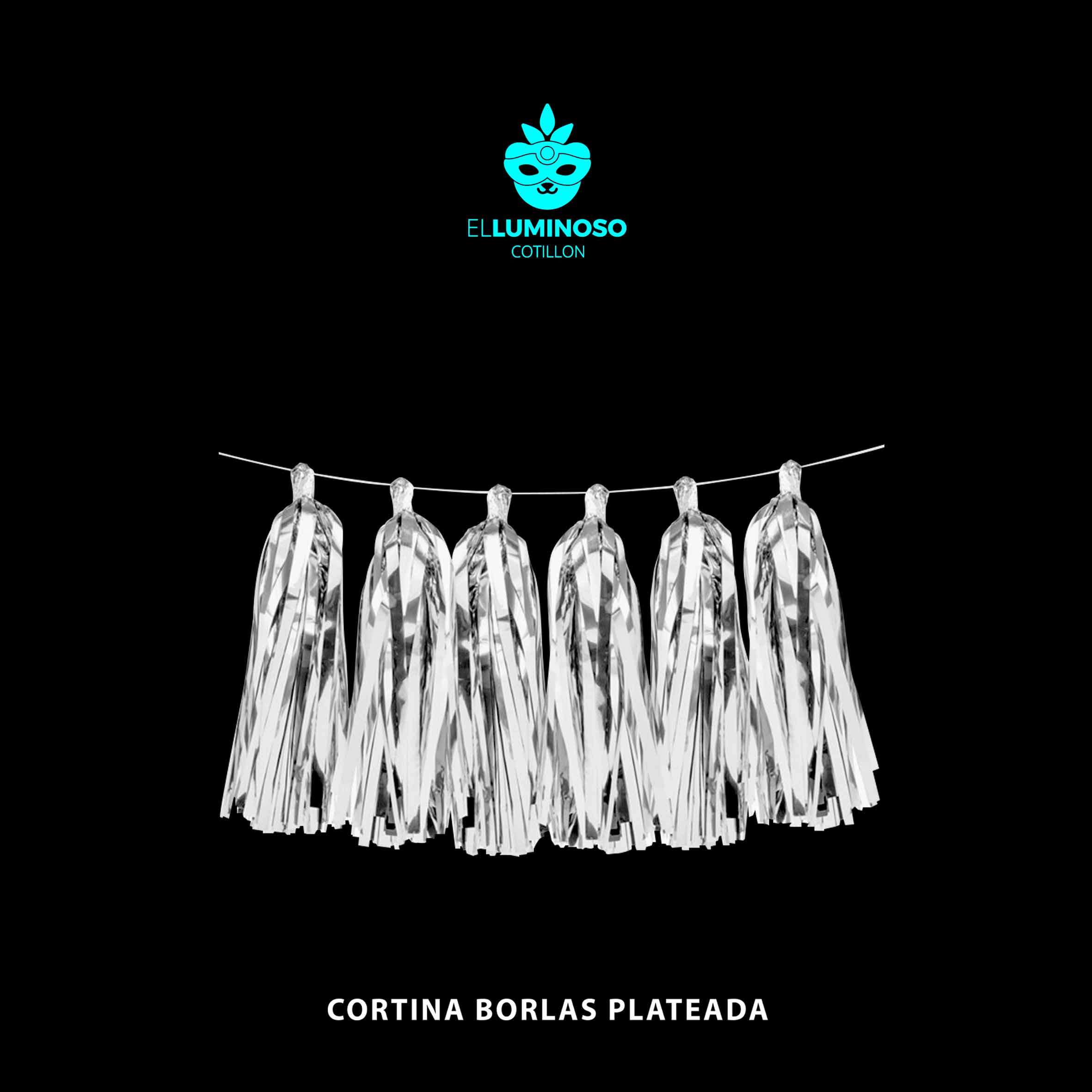 GUIRNALDA BORLAS PLATEADO GUPL06