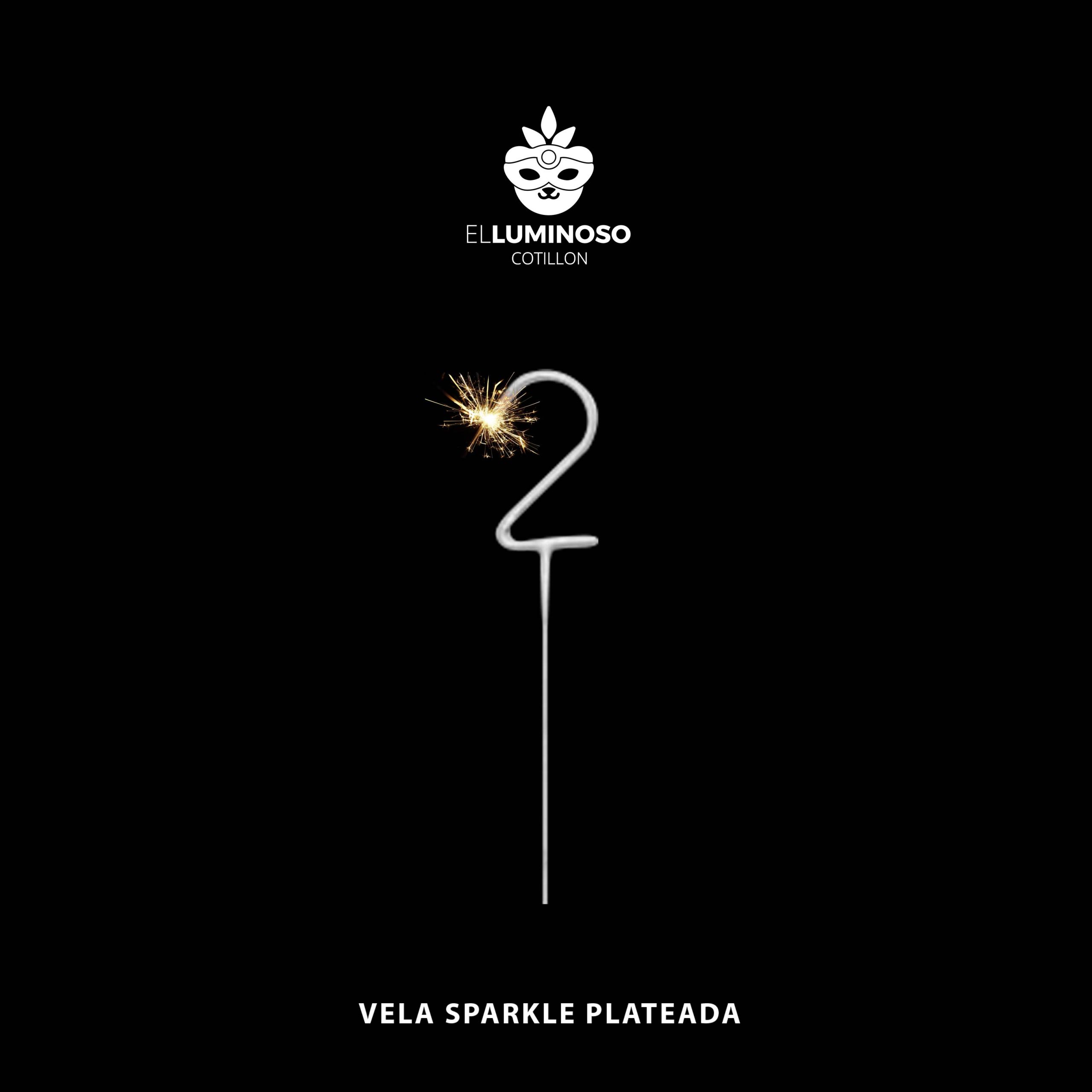 VELA SPARKLE PLATEADA 2