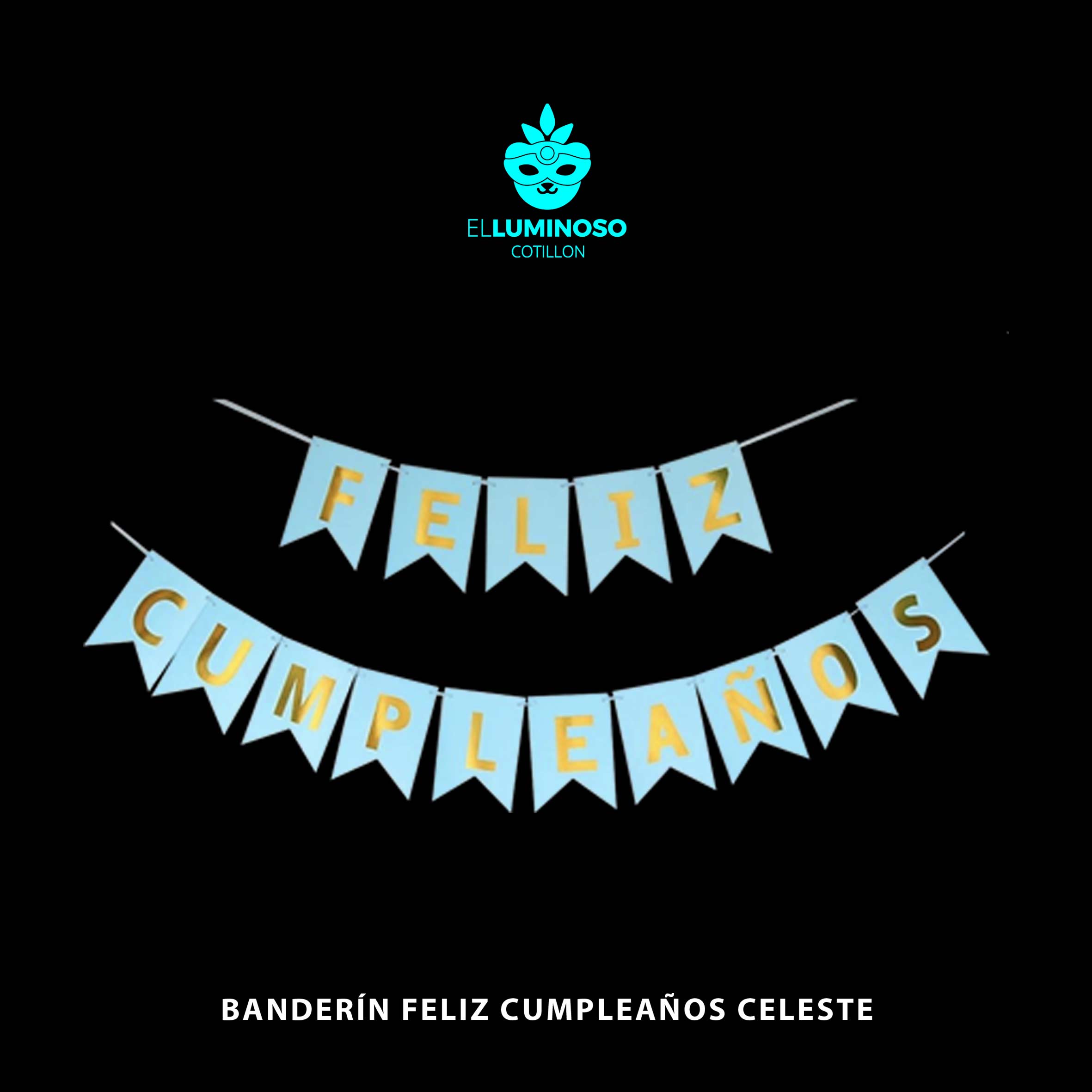 BANDERIN FELIZ CUMPLEAÑOS CELESTE