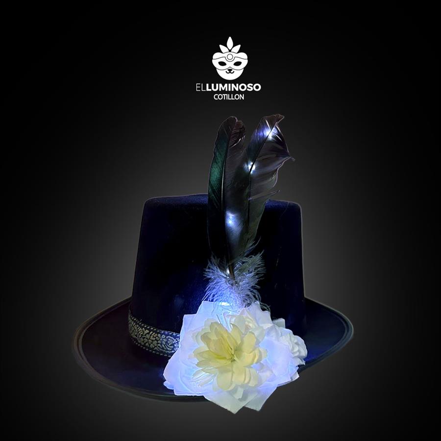 GALERA DELUJO NOVIO PLUMA LED