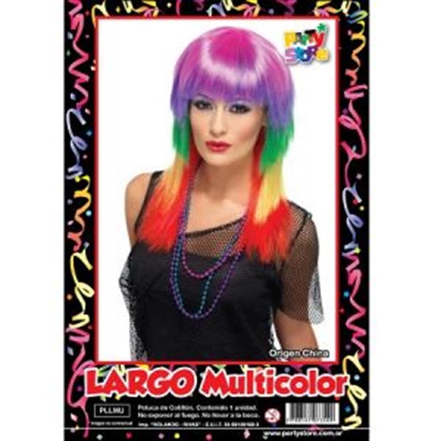 PELUCA LARGO MULTICOLOR PLLMU