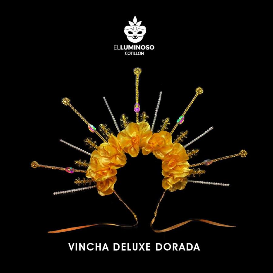 VINCHA DELUXE LIBERTY ARTESANAL DORADA