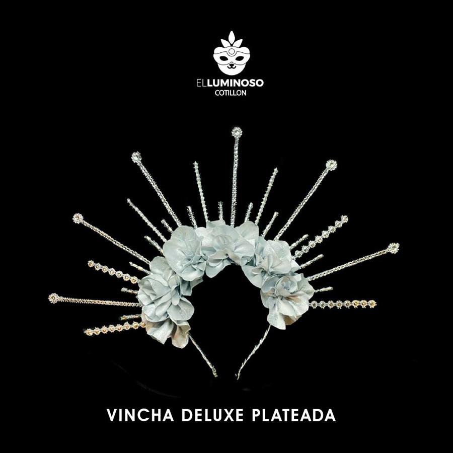 VINCHA DELUXE LIBERTY ARTESANAL PLATEADA