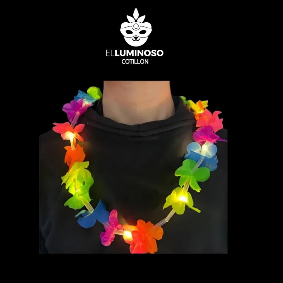 COLLAR HAWAIANO MULTICOLOR LED