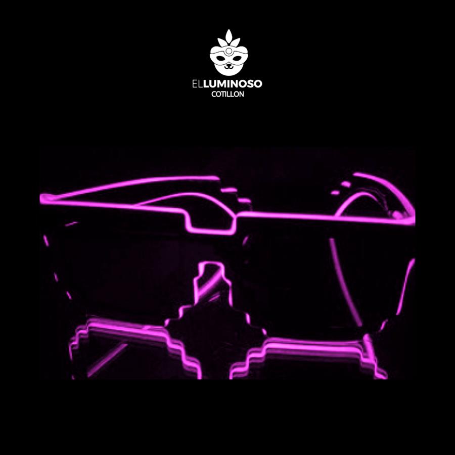 LENTE LED 8 BITS CONTROL REMOTO FUCSIA