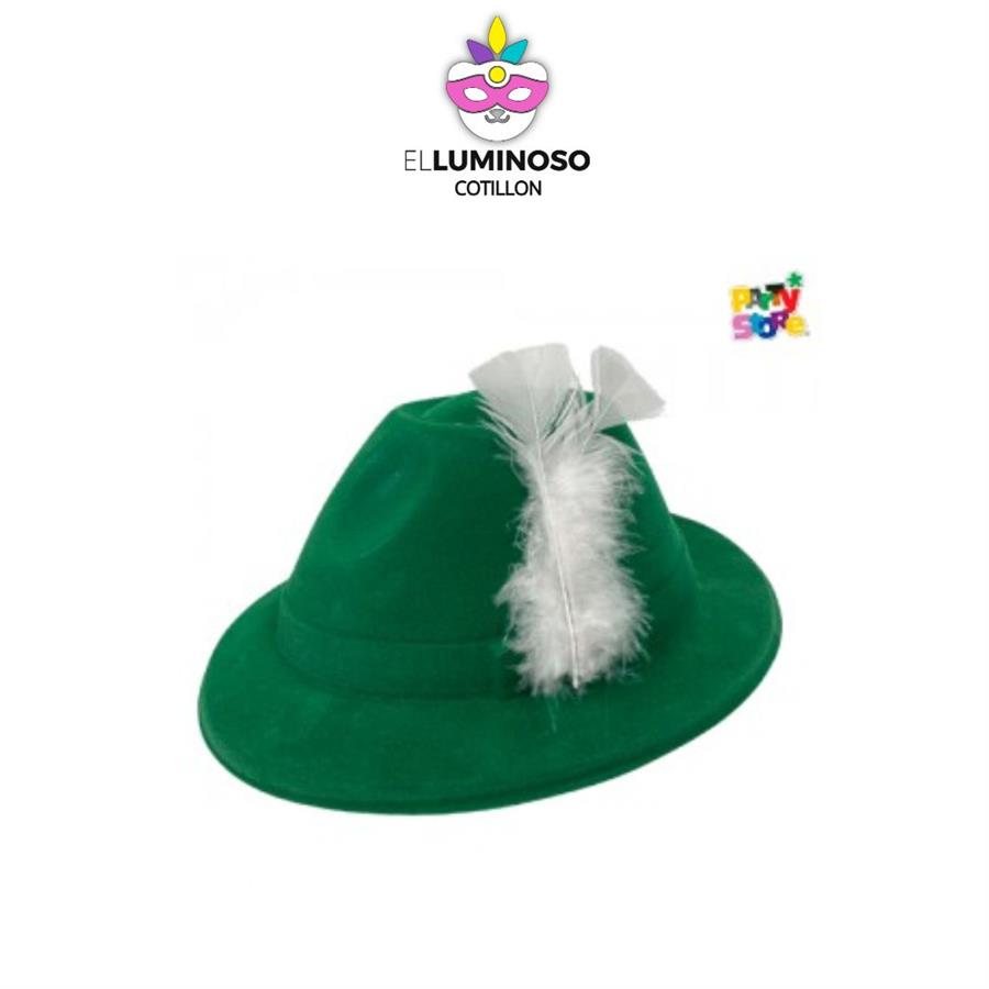 GORRO TIROLES PLUMA BLANCA GO068