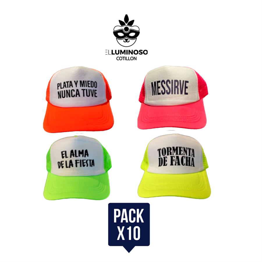 GORRA TRUCKER FRASES X10 UNIDADES