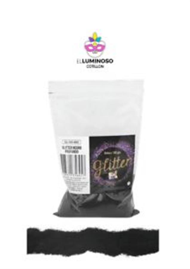 GLITTER PS BOLSA X100GR NEGRO PROFUNDO GL100