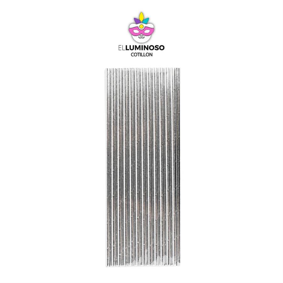 SORBETE POLIPAPEL METAL PLATEADO X25 COD8000