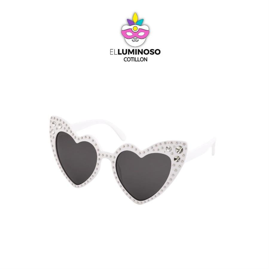ANTEOJO CORAZON BLANCO C/STRASS