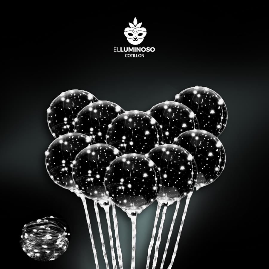 GLOBO CRISTAL LED CON TIRA ECO