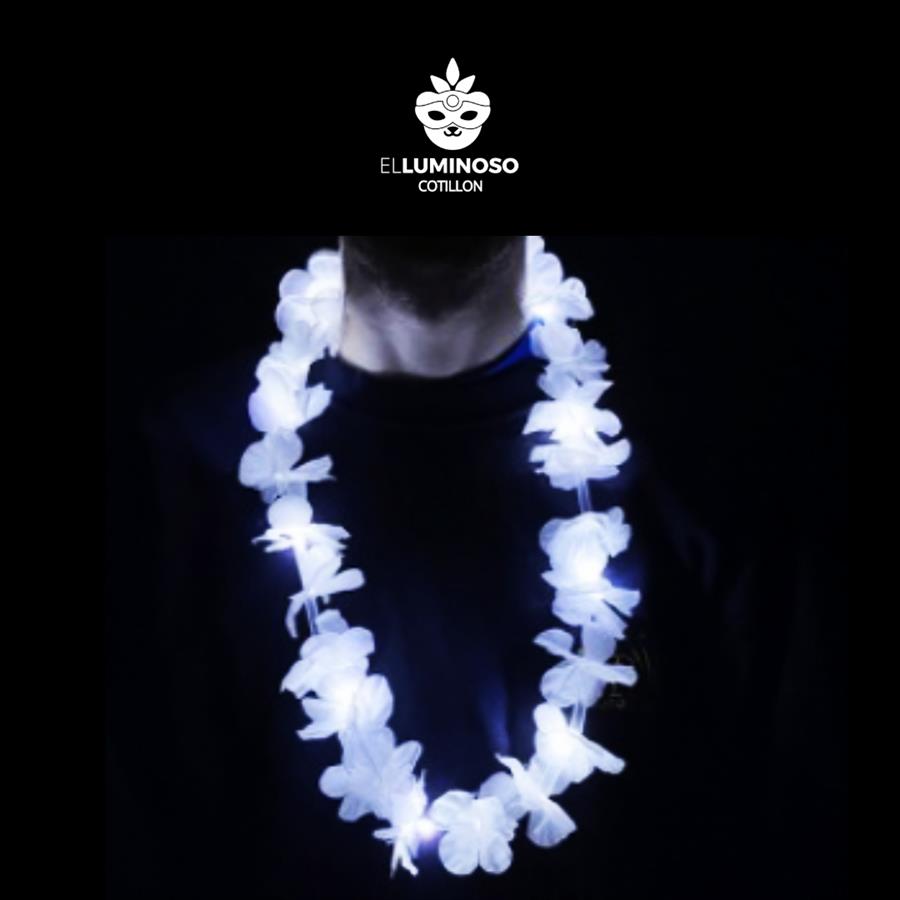 COLLAR HAW FLORES LED BLANCAS XLC19BL