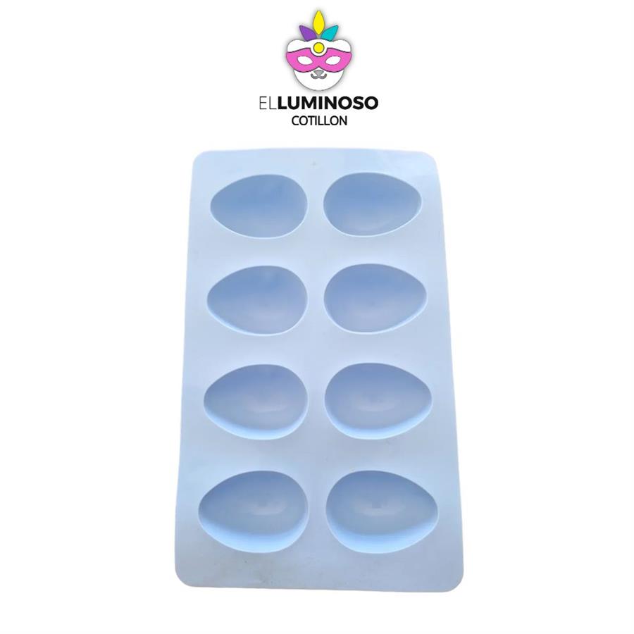 MOLDE SILICONA HUEVO PASCUA X8