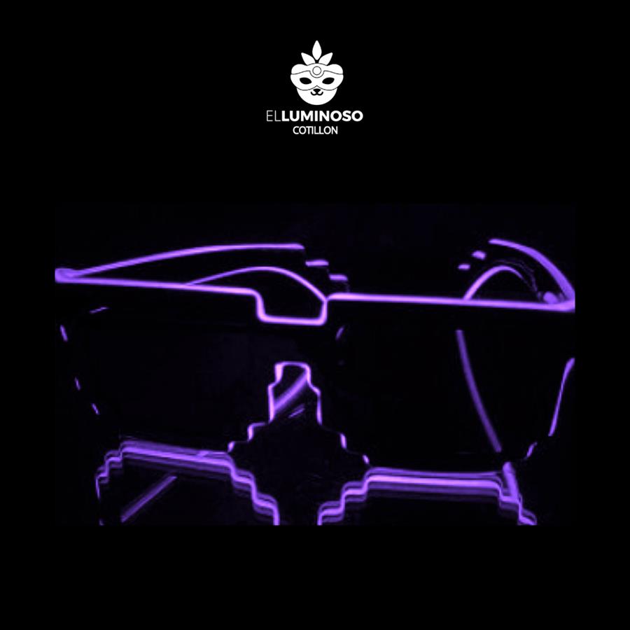 LENTE LED 8 BITS CONTROL REMOTO VIOLETA