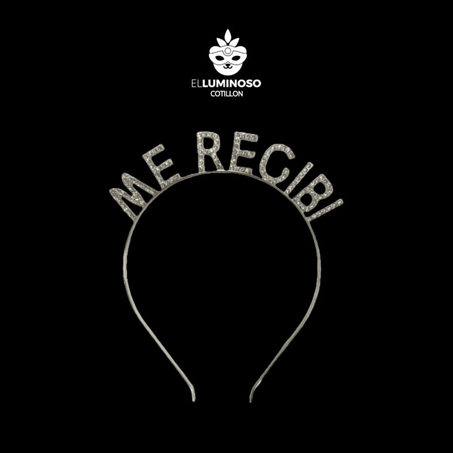 VINCHA STRASS METAL ME RECIBI