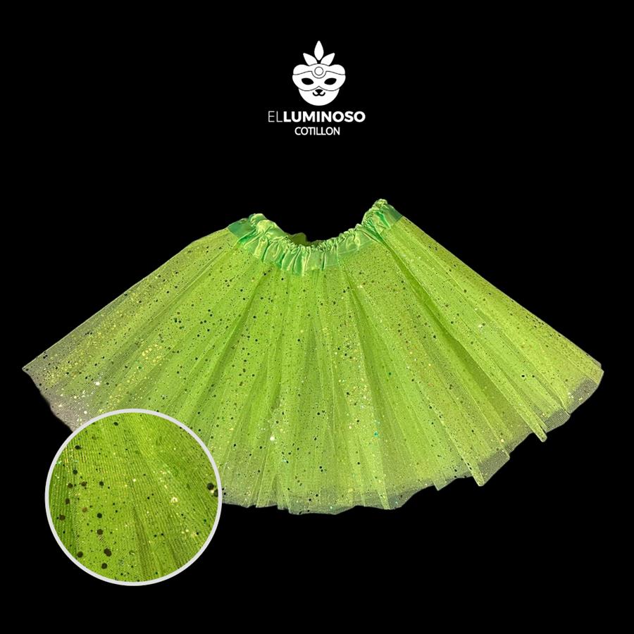 POLLERA TUTU VERDE MANZANA