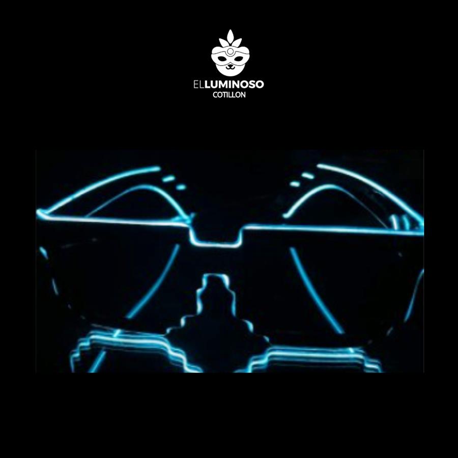 LENTE LED 8 BITS CONTROL REMOTO CELESTE