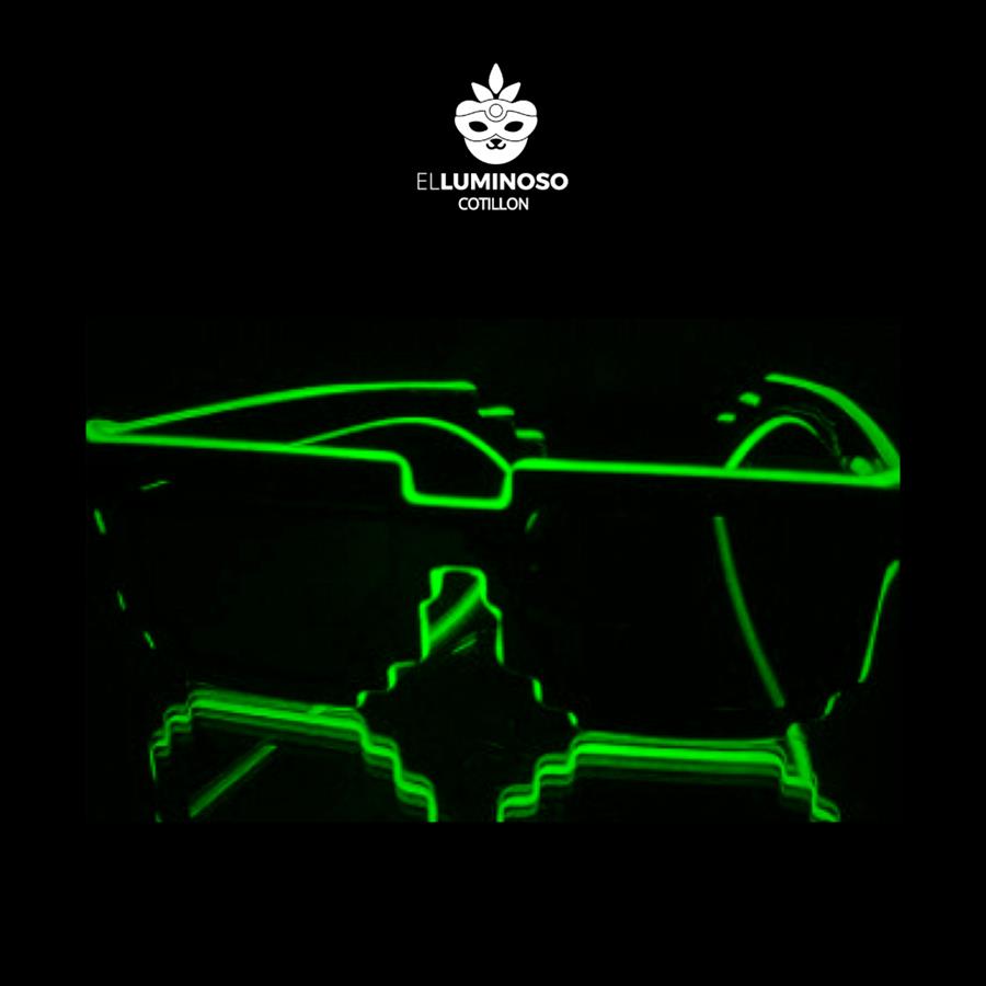 LENTE LED 8 BITS CONTROL REMOTO VERDE