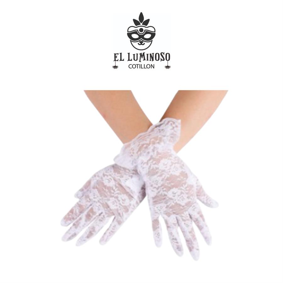 GUANTES ENCAJE BLANCOS X2 AC622