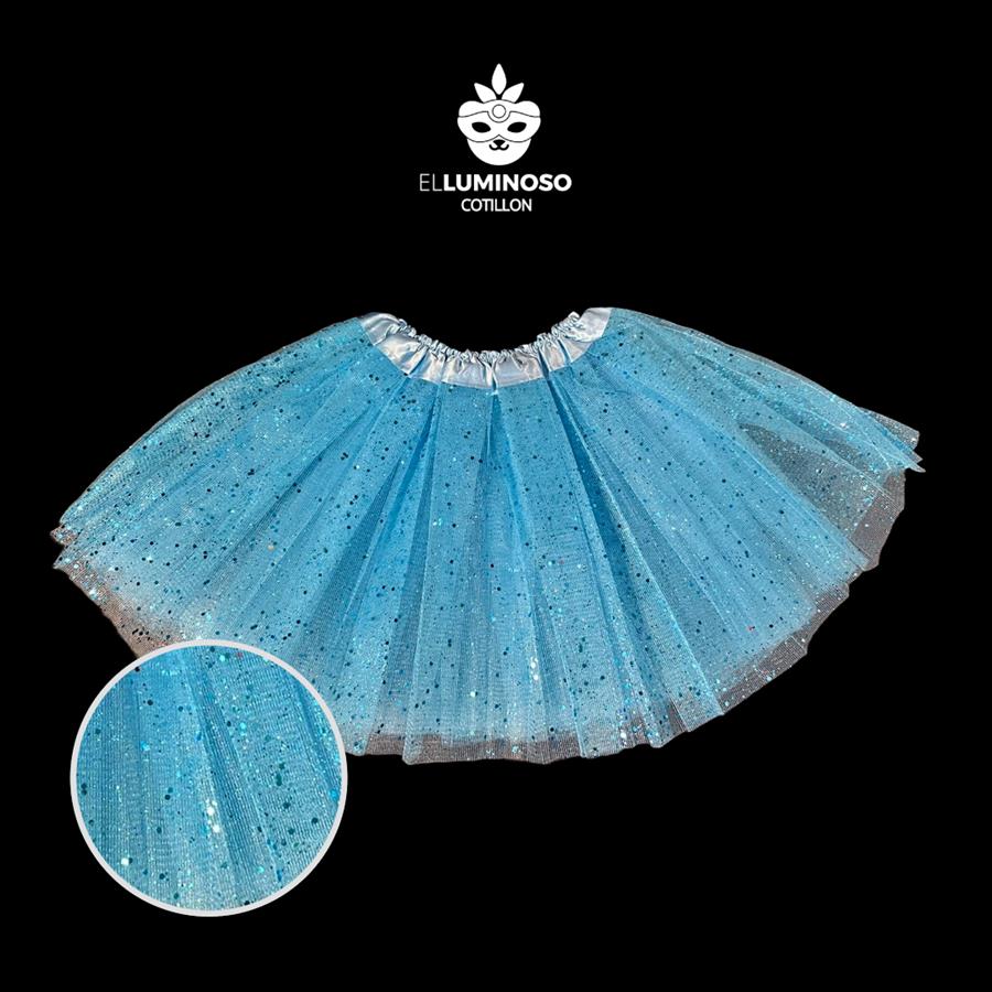 POLLERA TUTU CELESTE