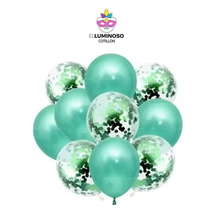 KIT 10 GLOBOS VERDES